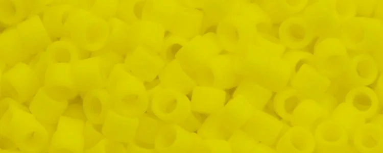 (image for) TOHO Aiko Precision Cylinder Bead. Yellow Matte Opaque TB-42F