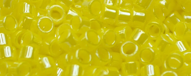 (image for) TOHO Aiko Precision Cylinder Bead. Yellow Opaque Luster TB-128