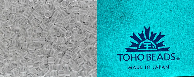 (image for) TOHO 11/o Round-Glow in the Dark-Crystal / Bright Blue. 11T2711