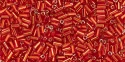 (image for) TOHO Size 1/2 Bugle Bead. 2mm Length-Ruby Hyacinth Silver Lined