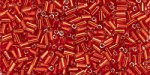 (image for) TOHO Size 1/2 Bugle Bead. 2mm Length-Ruby Hyacinth Silver Lined