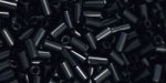 (image for) TOHO Size 1 Bugle Bead. 3mm Length-Jet Black Opaque