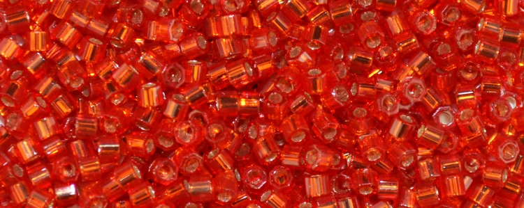 (image for) TOHO Aiko Hexagon Precision Cylinder Bead. Ruby Hyacinth Silver Lined TBC-25