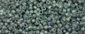 (image for) TOHO Aiko Precision Cylinder Bead. Light Seafoam / Cobalt Marbled Opaque TB-1208