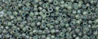 TOHO Aiko Precision Cylinder Bead. Light Seafoam / Cobalt Marbled Opaque TB-1208 (image for) TOHO Aiko Precision Cylinder Bead. Light Seafoam / Cobalt Marbled Opaque TB-1208