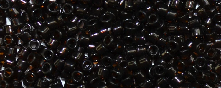 (image for) TOHO 11/o Round-Very Dark Topaz Transparent. 11T14