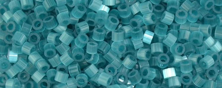 (image for) TOHO Aiko Precision Cylinder Bead. Light Blue Zircon Satin TB-1522