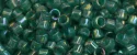 (image for) TOHO Aiko Precision Cylinder Bead. Teal Lined Aqua Rainbow TB-1833
