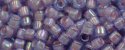 (image for) TOHO Aiko Precision Cylinder Bead. Pink Lined Lavender Rainbow TB-1839