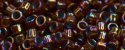 (image for) TOHO Aiko Precision Cylinder Bead. Blue Lined Ruby Rainbow TB-1842