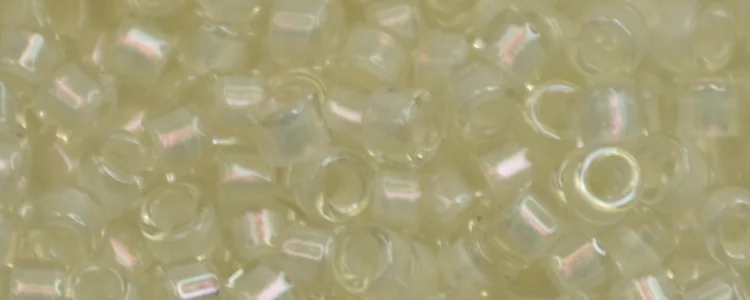 (image for) TOHO Aiko Precision Cylinder Bead. Ivory Opal Pink Luster TB-1902