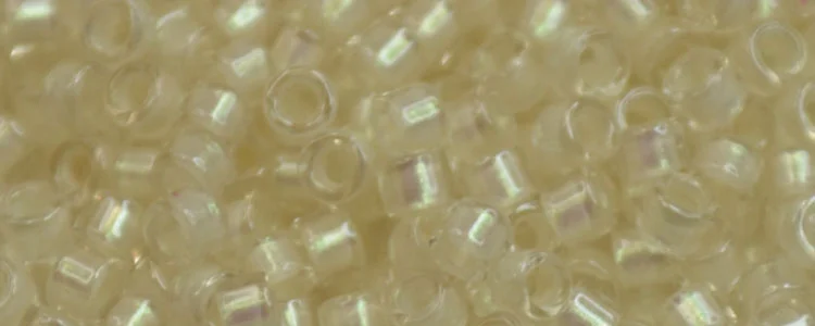 (image for) TOHO Aiko Precision Cylinder Bead. Ivory Opal Green Luster TB-1904