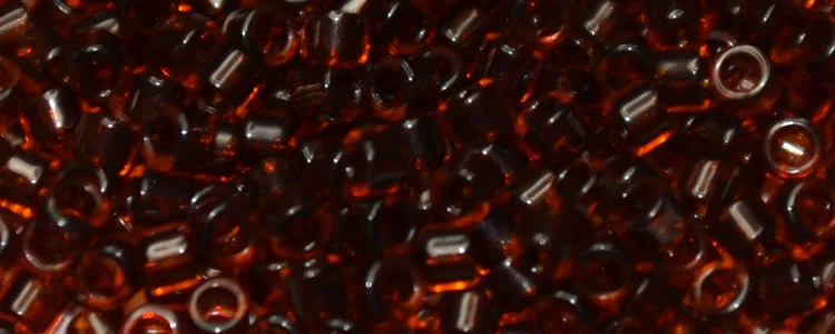(image for) TOHO Aiko Precision Cylinder Bead. Orange Amber Transparent TB-2154