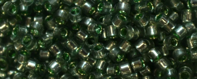 (image for) TOHO Aiko Precision Cylinder Bead. Celery Green Silver Lined TB-2202