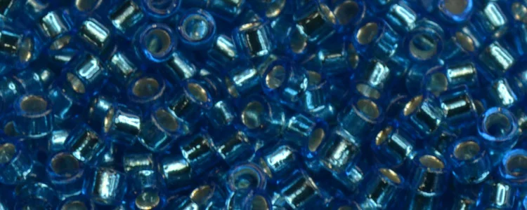 (image for) TOHO Aiko Precision Cylinder Bead. Dark Aqua Silver Lined TB-2206
