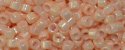 (image for) TOHO Aiko Precision Cylinder Bead. Light Peach Opaque Rainbow TB-2453