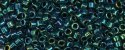 (image for) TOHO Aiko Precision Cylinder Bead. Teal Blue Iris Higher Metallic TB-506
