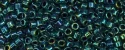 (image for) TOHO Aiko Precision Cylinder Bead. Teal Blue Iris Higher Metallic TB-506