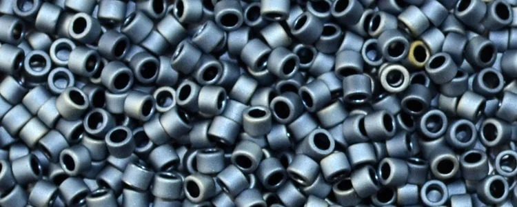 (image for) TOHO Aiko Precision Cylinder Bead. Blue-Grey Metallic Matte TB-612