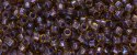 (image for) TOHO Aiko Precision Cylinder Bead. Purple Lined Light Topaz TB-926