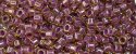 (image for) TOHO Aiko Precision Cylinder Bead. Mauve Lined Amber Transparent TB-960