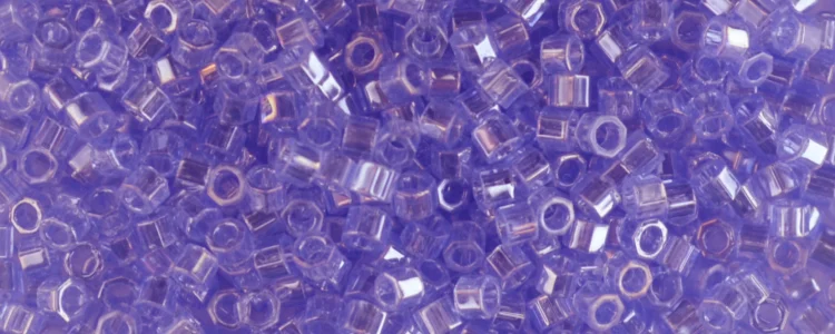 (image for) TOHO Aiko Hexagon Precision Cylinder Bead. Light Sapphire Transparent Luster TBC-107