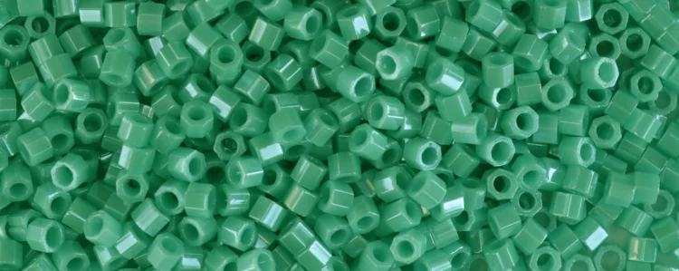 (image for) TOHO Aiko Hexagon Precision Cylinder Bead. Turquoise Opaque Luster TBC-132