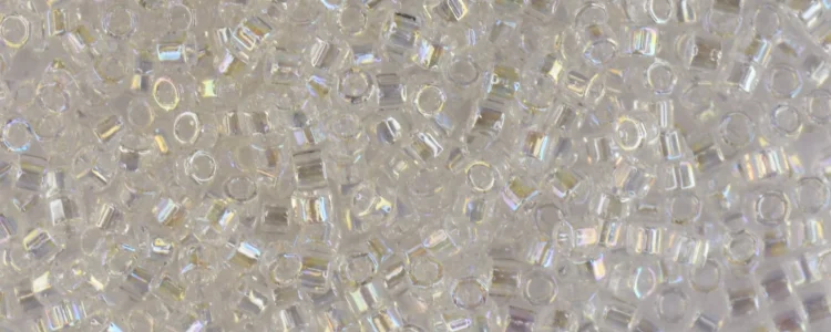 (image for) TOHO Aiko Hexagon Precision Cylinder Bead. Crystal Transparent Rainbow TBC-161
