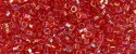 (image for) TOHO Aiko Hexagon Precision Cylinder Bead. Ruby Hyacinth Transparent Rainbow TBC-165