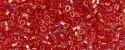 (image for) TOHO Aiko Hexagon Precision Cylinder Bead. Ruby Hyacinth Transparent Rainbow TBC-165