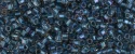 (image for) TOHO Aiko Hexagon Precision Cylinder Bead. Blue Lined Crystal Rainbow TBC-263