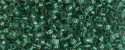 (image for) TOHO Aiko Hexagon Precision Cylinder Bead. Teal Lined Crystal Rainbow TBC-264