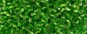 (image for) TOHO Aiko Hexagon Precision Cylinder Bead. Kelly Green Silver Lined TBC-27