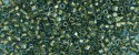 (image for) TOHO Aiko Hexagon Precision Cylinder Bead. Metallic Green Lined Aqua TBC-284