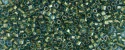 (image for) TOHO Aiko Hexagon Precision Cylinder Bead. Metallic Green Lined Aqua TBC-284