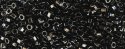 (image for) TOHO Aiko Hexagon Precision Cylinder Bead. Jet Black Opaque TBC-49