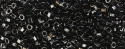 (image for) TOHO Aiko Hexagon Precision Cylinder Bead. Jet Black Opaque TBC-49