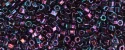 (image for) TOHO Aiko Hexagon Precision Cylinder Bead. Navy Blue Iris Higher Metallic TBC-504