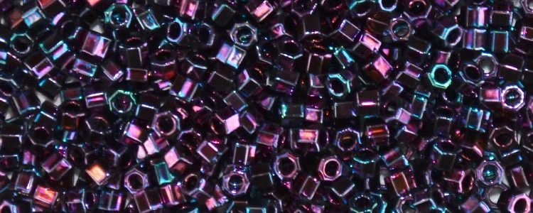 (image for) TOHO Aiko Hexagon Precision Cylinder Bead. Navy Blue Iris Higher Metallic TBC-504