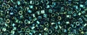 (image for) TOHO Aiko Hexagon Precision Cylinder Bead. Teal Blue Iris Higher Metallic TBC-506