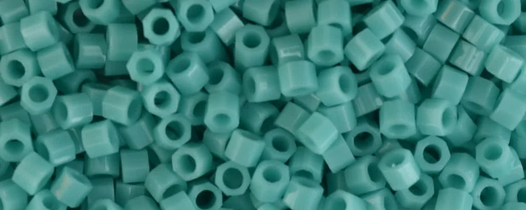 (image for) TOHO Aiko Hexagon Precision Cylinder Bead. Turquoise Opaque TBC-55