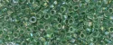 (image for) TOHO Aiko Hexagon Precision Cylinder Bead. Spruce Lined Crystal Rainbow TBC-699
