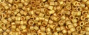(image for) TOHO Aiko Hexagon Precision Cylinder Bead. 24k Gold Metallic Matte TBC-712F