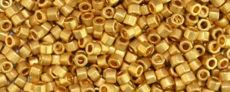 (image for) TOHO Aiko Hexagon Precision Cylinder Bead. 24k Gold Metallic Matte TBC-712F