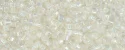 (image for) TOHO Aiko Hexagon Precision Cylinder Bead. Cream Lined Crystal Rainbow TBC-777