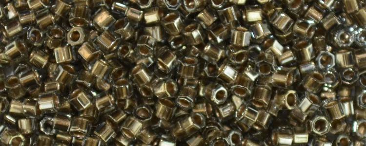 (image for) TOHO Aiko Hexagon Precision Cylinder Bead. Bronze Lined Black Diamond TBC-993