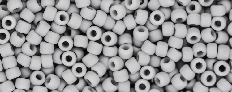 (image for) TOHO Aiko Precision Cylinder Bead. Light Grey Matte Opaque TB-53F