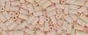 (image for) TOHO Size 1 Bugle Bead. 3mm Length-Cream Chalk Matte Opaque