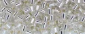 (image for) TOHO Size 1/2 Bugle Bead. 2mm Length-Crystal Silver Lined