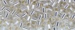 (image for) TOHO Size 1/2 Bugle Bead. 2mm Length-Crystal Silver Lined
